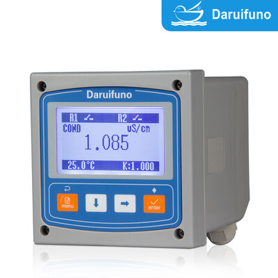 Analizador de conductividad RS485 Modbus RTU IP66 Montaje en panel Controlador de conductividad en línea con dos relés SPST