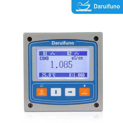 Analizador de conductividad RS485 Modbus RTU IP66 Montaje en panel Controlador de conductividad en línea con dos relés SPST